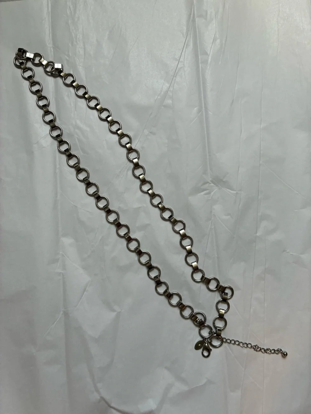 Chico’s Silver-Toned Chain Belt Adjustable